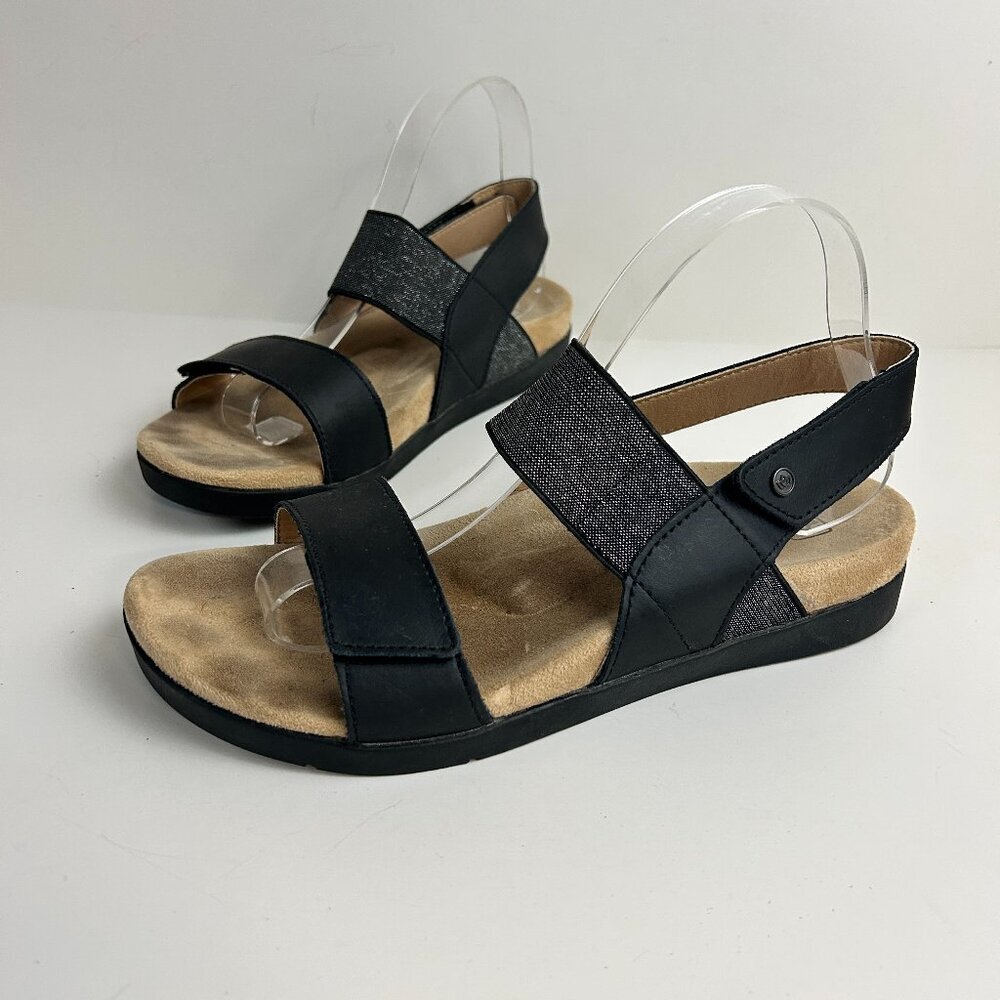Spenco Sandals 40 US 9 Black Sanabel Strap Orthotic Comfort